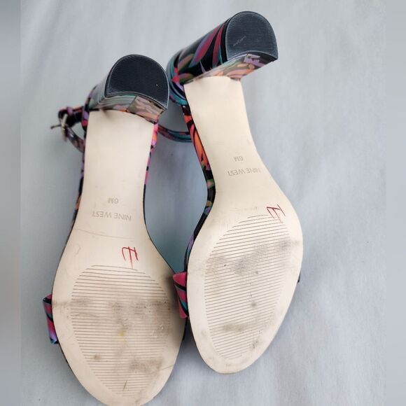 Nine West Pruce Ankle Strap Block Heel Sandals Size 6 - Picture 7 of 7